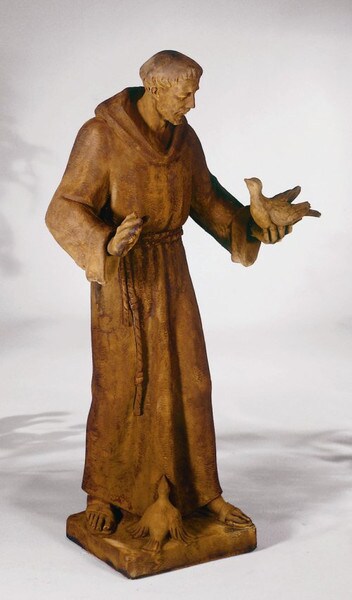 Saint Francis statue Italian patron of animals and charitable deeds